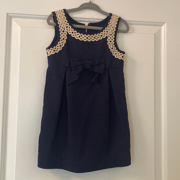 Lilly Pulitzer Other - Lilly Pulitzer navy and gold girls dress 3T